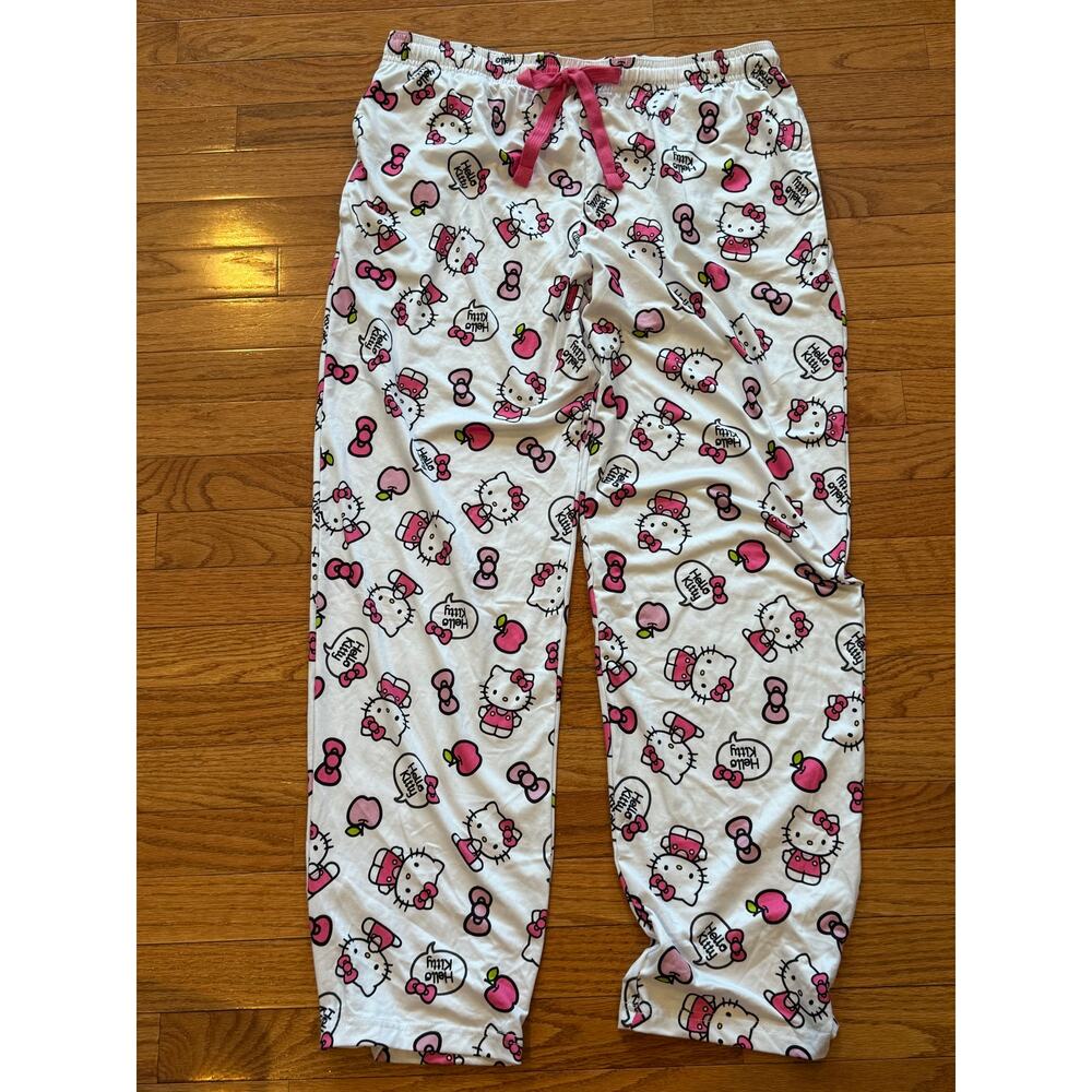 Hello kitty pajama pants - apples and bows medium